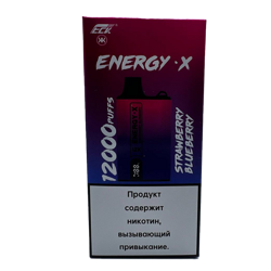 energy x- strawberry blueberry 12 000 затяжек