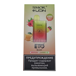 Smok & Udn eto bar  - raspberry lemonade ice 6000 затяжек